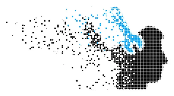 Cirugía de Llave Mental desapareciendo Pixel Icon — Archivo Imágenes Vectoriales