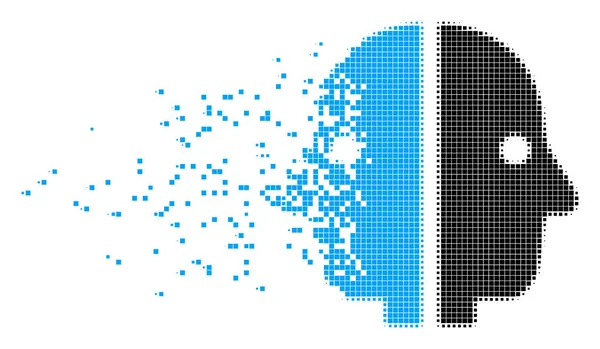 Διπλή όψη σκόνη Pixel εικονίδιο — Διανυσματικό Αρχείο