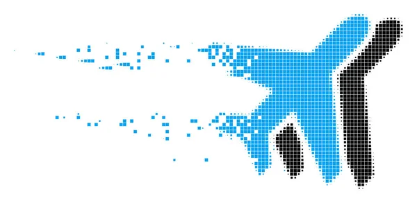 Aerolíneas Disolución Pixel Icon — Vector de stock