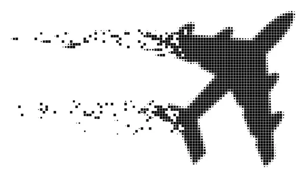 Bomber löst Pixel-Ikone auf — Stockvektor