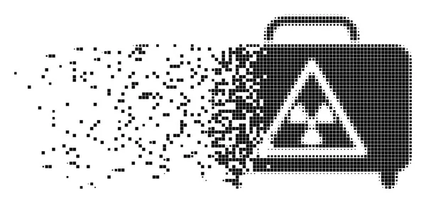 Érosion dangereuse des bagages Icône Pixel — Image vectorielle