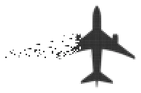 Avion à réaction Icône Pixel en mouvement — Image vectorielle