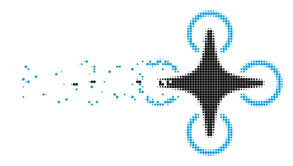 Ícone de Pixel Dispersado Nanocopter —  Vetores de Stock