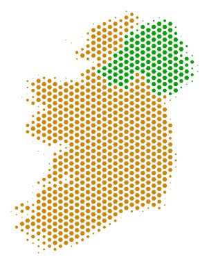 Petek İrlanda ülkeler harita
