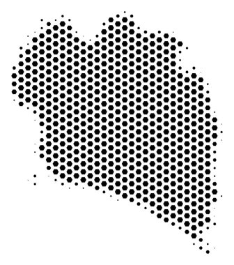 Altıgen Koh Samui Tayland ada Haritası