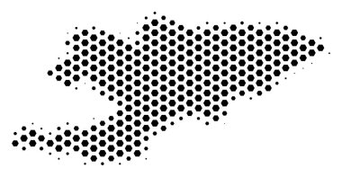 Altıgen Kırgızistan Haritası