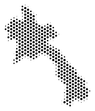 Altıgen Laos Haritası