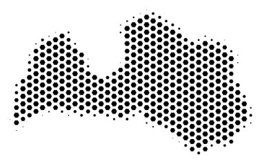 Petek Letonya Haritası