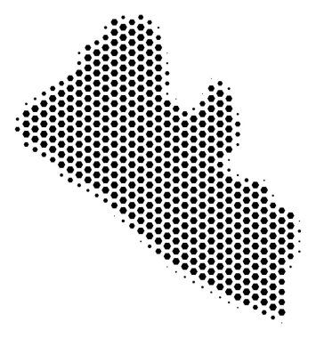 Altıgen Liberya Haritası