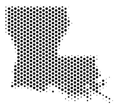 Hex kiremit Louisiana Devlet harita