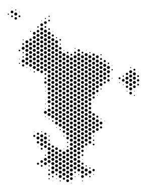 Altıgen Mayotte Adası Haritası