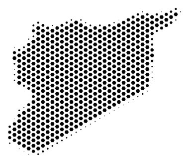 Altıgen Karo Suriye Haritası