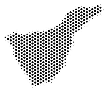 Altıgen Tenerife İspanya ada Haritası