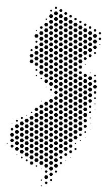 Altıgen yeni Jersey eyalet harita