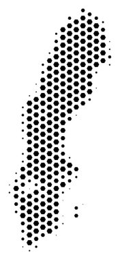 Petek İsveç harita