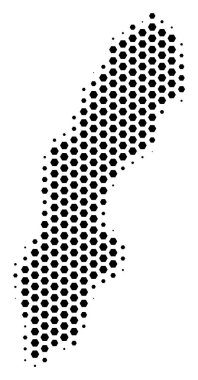 Altıgen İsveç harita