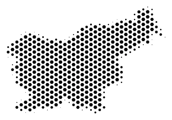 Carte de Hexagone Slovénie — Image vectorielle