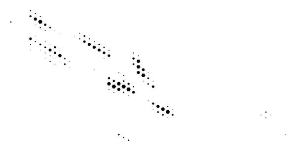 Carte des Îles Salomon en nid d'abeille — Image vectorielle