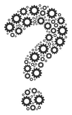 Cevap mozaik dişli simgeler