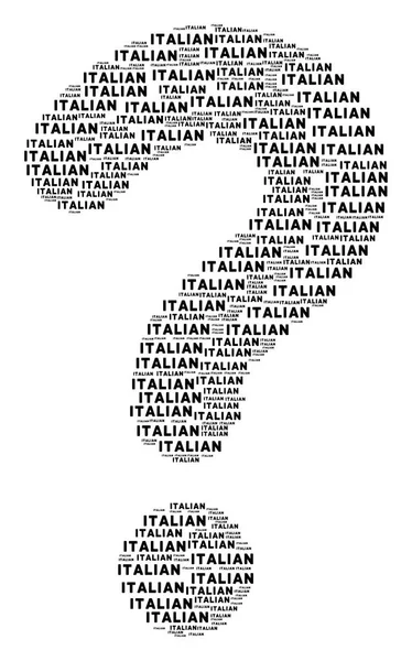 İtalyan metin simgelerini bilinmeyen rakam — Stok Vektör