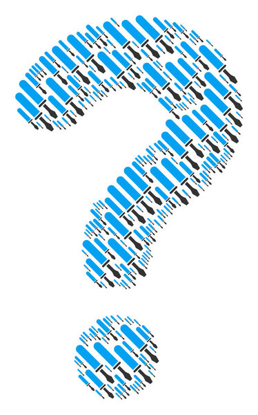 Фигура вопроса об иконках отвертки
