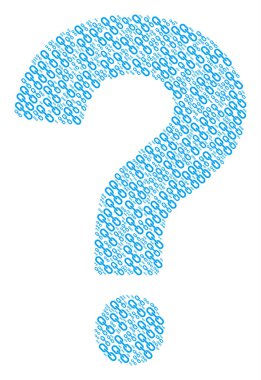 Soru mozaik zinciri simgeler