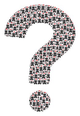 Soru işareti kompozisyon kale kule simgeler