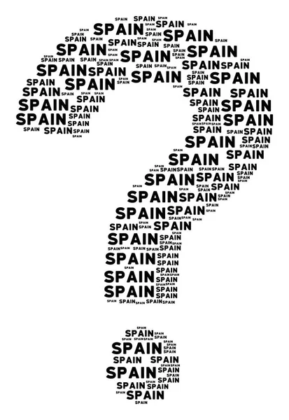 Question Forme de l'Espagne Textes — Image vectorielle