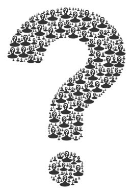 Bilinmeyen kişi simgeleri istemi kompozisyon