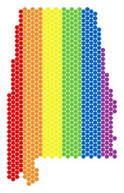 LGBT spektrum nokta Alabama Eyalet harita