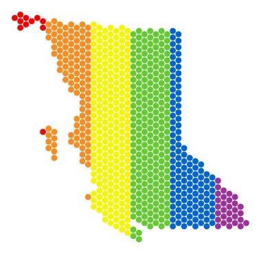 LGBT spektrum British Columbia eyaletinde harita noktalı