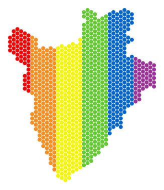 Burundi Haritası LGBT spektrum noktalı
