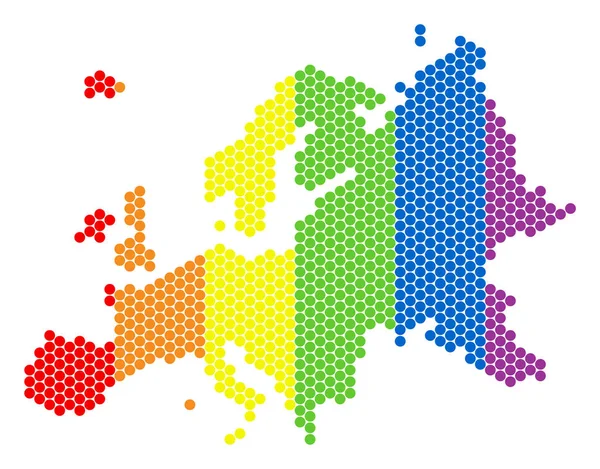 Спектр ЛГБТ на карте Европы — стоковый вектор