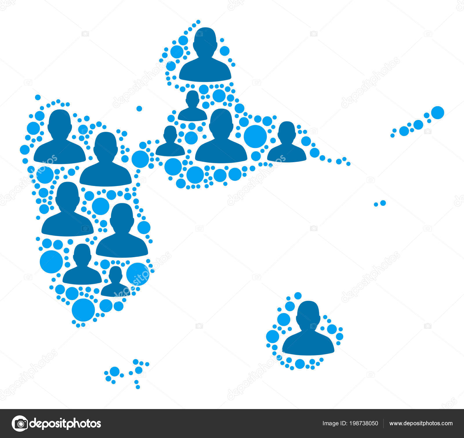 Guadeloupe Map Population Demographics Stock Vector Image by ©ahasoft