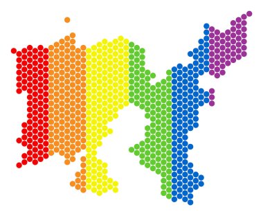 LGBT spektrum piksel Limnos Yunan Adası Haritası