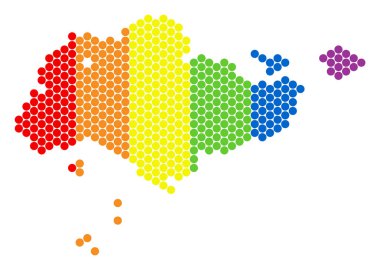 LGBT spektrum nokta Singapur göster