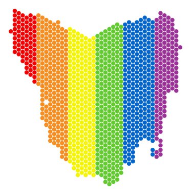 LGBT spektrum piksel Tazmanya Adası Haritası
