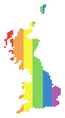 LGBT spektrum piksel İngiltere harita