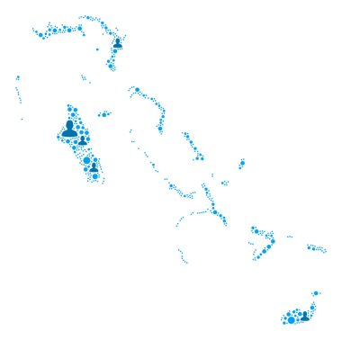 Nüfusun demografik Bahama Adaları Haritası