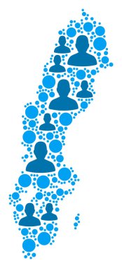 İsveç harita nüfusun demografik