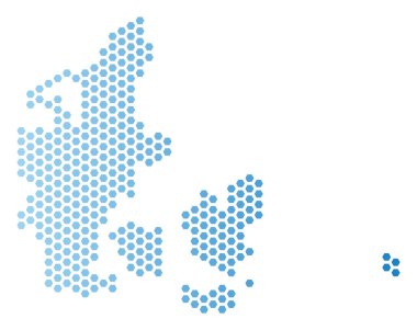 Danimarka harita altıgen mozaik