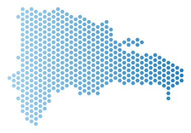 Dominik Cumhuriyeti harita altıgen mozaik