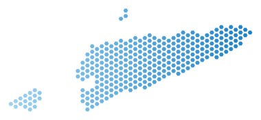 Doğu Timour harita Hex-çini mozaik