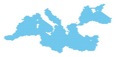 Akdeniz harita balık dolu