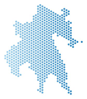 Mora Yarımadası harita altıgen mozaik