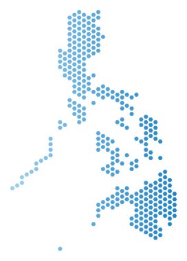 Altıgen soyutlama Filipinler Haritası