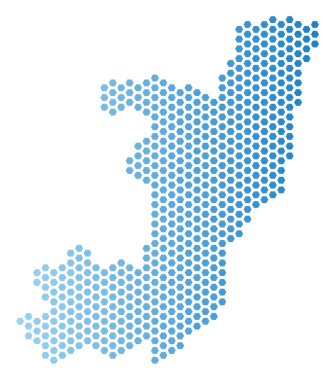 Cumhuriyeti Kongo harita altıgen şeması