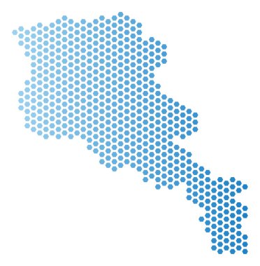 Ermenistan harita altıgen karo mozaik