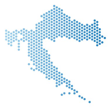 Hırvatistan harita altıgen şeması