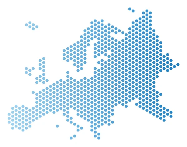 Europa-Karte Wabensystem — Stockvektor